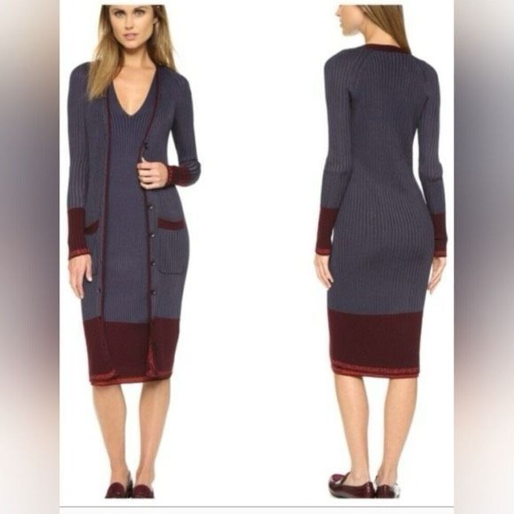 Rag & Bone 'Kristin' merino wool Long Sweater Cardigan ribbed size XXS